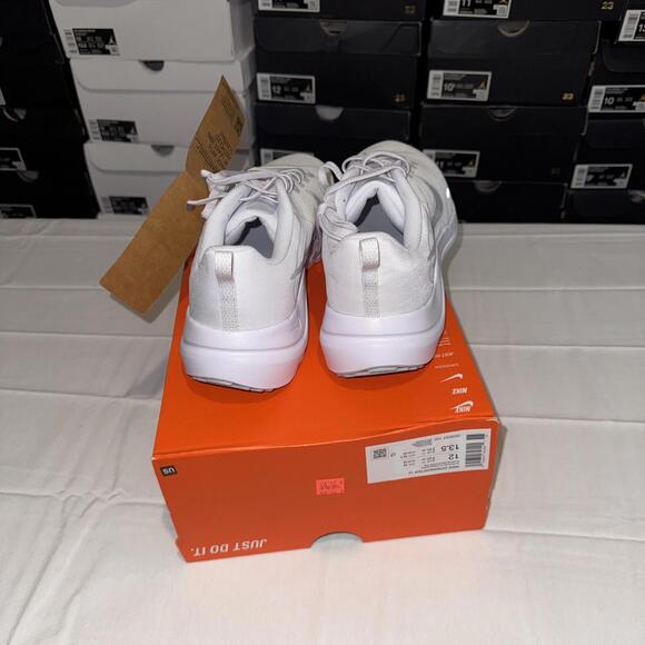 Nike Men's Downshifter 12 Running shoes White Platinum White Size 12 New - Picture 5 of 9